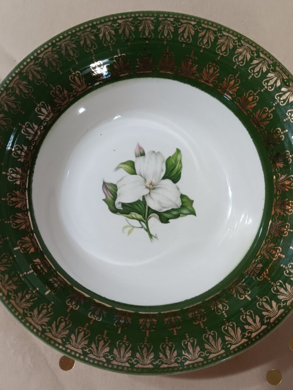 American Limoges Trillium 22K Soup Bowls Set of 2 Vintage GORGEOUS!LQQK!